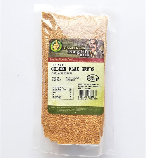 MIRACLE HOLISTIC ORGANIC GOLDEN FLAX SEED 250G